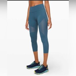 Lululemon Hot Pursuit High-Rise Crop 21" Petrol Blue